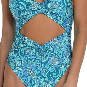 Blue Floral Women's Swimsuit